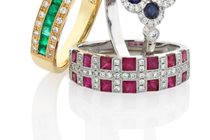 Coloured Gemstone & Diamond rings