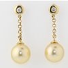 Yellow pearl drop earrings