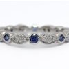 Sapphire and diamond band