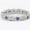 Sapphire and diamond band