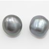 Silver baroque pearl studs