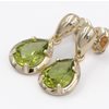 Pear peridot earrings