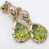 Pear peridot earrings