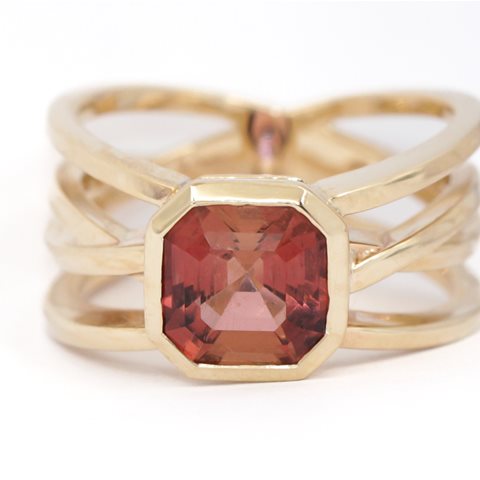 Octagonal Peach Tourmaline