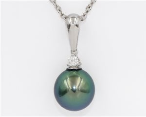 Tahitian pearl and diamond