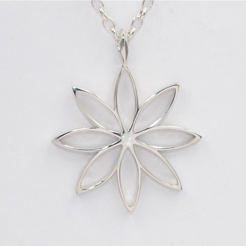 Silver petal flower