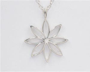 Silver petal flower