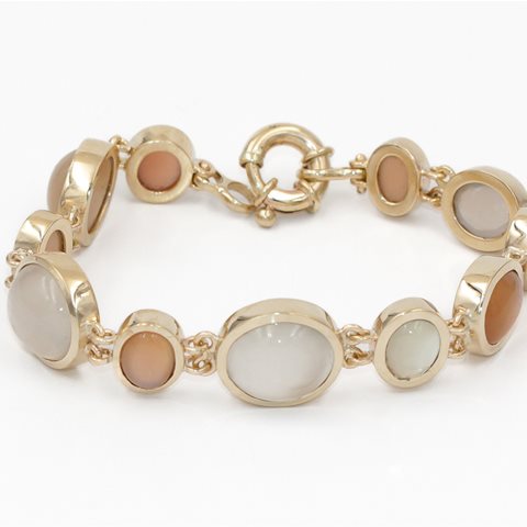 Moonstone and gold