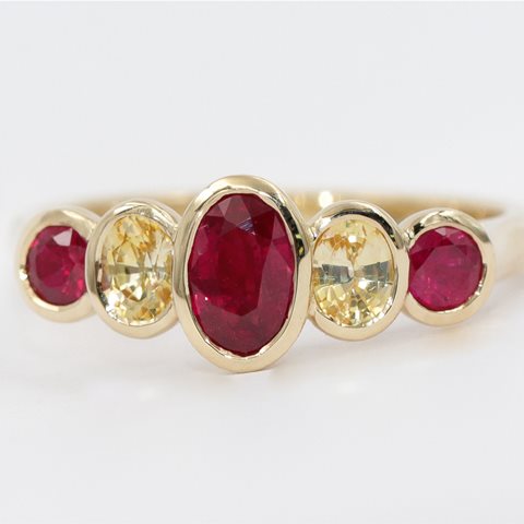 Ruby and yellow sapphire