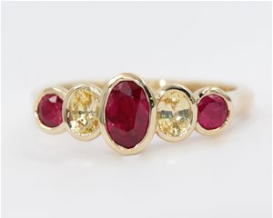 Ruby and yellow sapphire