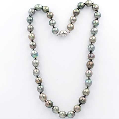 Silver black South sea pearls