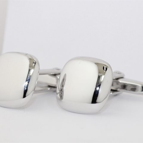 Square domed cufflinks
