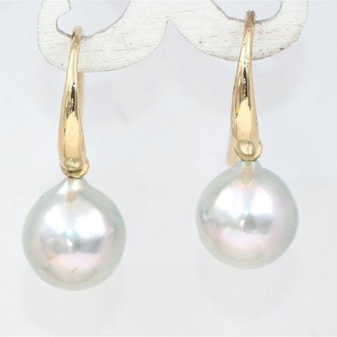 Silver drop pearls