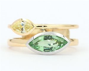 Yellow and green marquise
