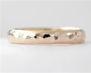 Hammered gold band