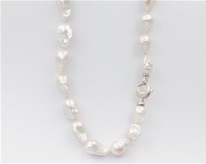 White baroque necklace