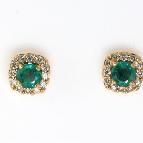 Emerald diamond cluster