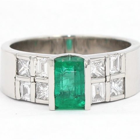 Emerald and diamond