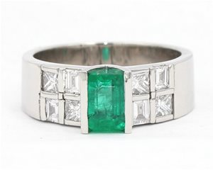 Emerald and diamond