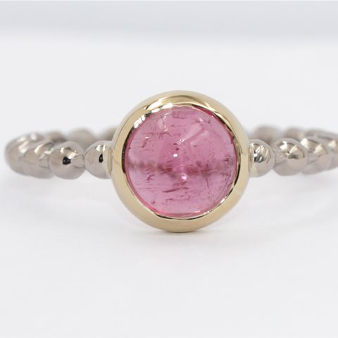 Pink tourmaline cabochon